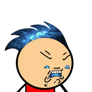 😔 卡通, 哭泣, 悲伤, 情绪, 贴纸, 数字艺术 whatsapp sticker