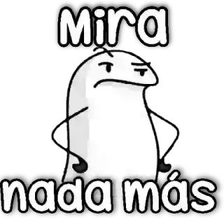 😶 Mira nada más expression, cartoon, funny, sticker, meme telegram sticker