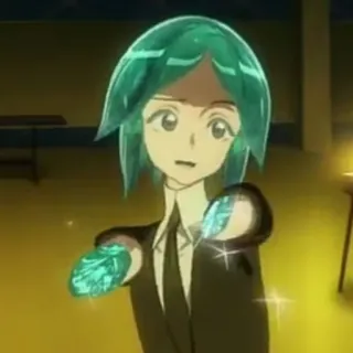 👐 Phosphophyllite Houseki no Kuni anime, phosphophyllite, houseki no kuni, character, gem telegram sticker