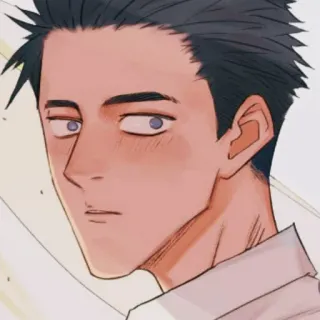 😐 Mann, Porträt, Gesichtsausdruck, Illustration, Cartoon telegram sticker