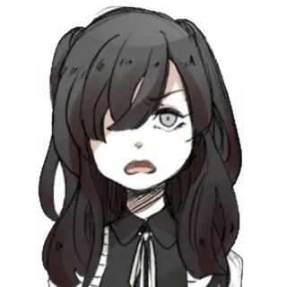 😡 Anime, Chica, Personaje, Arte, Triste telegram sticker