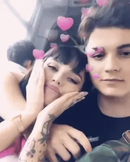 💝 люди, любовь, друзья, пара, сердечки, селфи telegram sticker