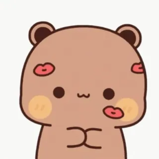 🙂 urso, beijo, fofo, animal, amor telegram sticker