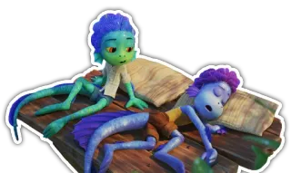 😴 Luca luca, disney, pixar, seemonster, schlafend telegram sticker