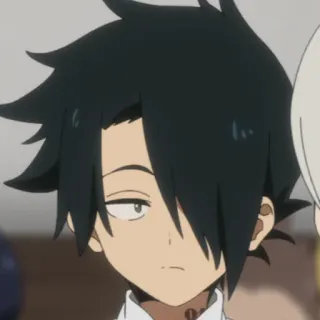 🙂 Ray The Promised Neverland Anime, Ray, The Promised Neverland, Postać, Manga, Chłopak telegram sticker