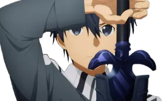 😕 Kirito Sword Art Online Anime, Épée, Fantaisie, Combat, Kirito whatsapp sticker