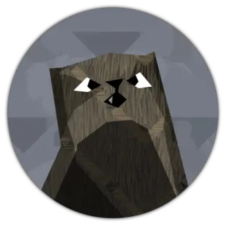 😶 animal, cartoon, low poly, otter telegram sticker