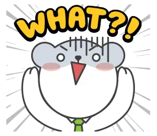 😲 WHAT?! chocado, surpresa, pergunta, confusão, exclamação, desenho, urso telegram sticker