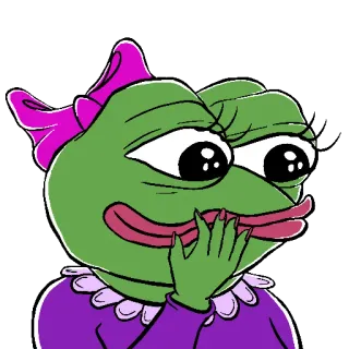 Female Pepe telegram stickers