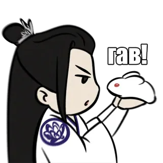 🗿 гав! การ์ตูน, กระต่าย, โกรธ, รัสเซีย, อนิเมะ, ตัวละคร whatsapp sticker