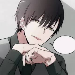 ✖️ man, anime, portrait, character, facial expression, emotion, smug telegram sticker