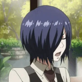 🪁 Touka Kirishima Tokyo Ghoul อนิเมะ, Tokyo Ghoul, โทวกะ คิริชิมะ, กูล, มังงะ, การ์ตูน telegram sticker