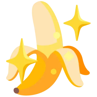 💖 กล้วย, ผลไม้, สีเหลือง, ประกาย, เขตร้อน, อาหาร telegram sticker