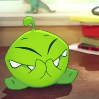 🤭 Om Nom Cut the Rope dessin animé, monstre, mignon, vert, Om Nom, Cut the Rope, animation whatsapp sticker