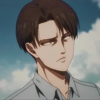 🌟 Levi Ackerman Attack on Titan anime, manga, Levi Ackerman, Attack on Titan, character, portrait telegram sticker