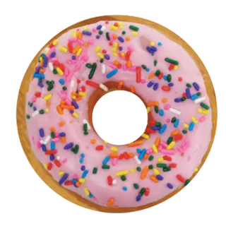 🍩 пончик, еда, десерт, посыпка, сладкий, лакомство telegram sticker
