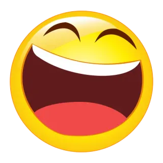 😄 Emoji, Visage, Sourire, Heureux, Rire, Joyeux, Smiley, Expression whatsapp sticker