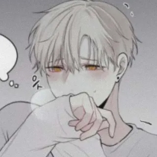 🗝 읔 Anime, Manga, Garçon, Rougir, Kawaii telegram sticker