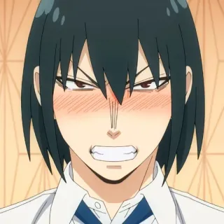 🙂 Anime, Arrabbiato, Personaggio, Arrossire telegram sticker