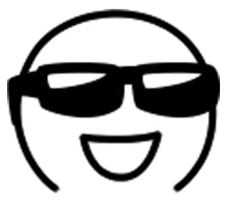 😎 keren, kacamata hitam, emotikon, bahagia, wajah telegram sticker