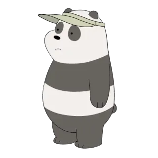 🏖 Panda We Bare Bears Panda, We Bare Bears, Kartun, Beruang whatsapp sticker