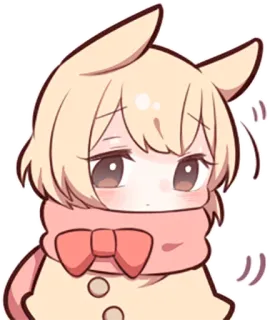 😞 애니메이션, 카와이, 귀여운, 소녀, 만화, 스티커, 망가 telegram sticker