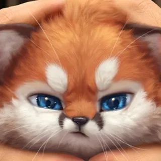 😾 red panda, cute, animal, illustration, cartoon, furry telegram sticker