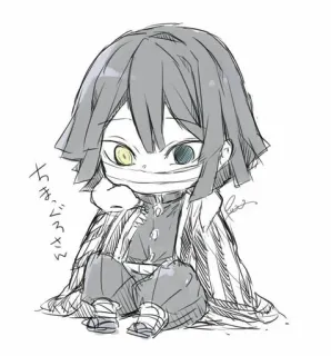 🐍 ちまくろさん อนิเมะ, จิบิ, น่ารัก, ตัวละคร, ญี่ปุ่น telegram sticker