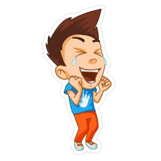 🤣 rindo, chorando, emoji, alegria, desenho animado, personagem, feliz telegram sticker