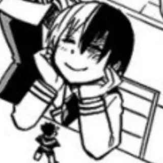 ☺️ Shoto Todoroki My Hero Academia Shoto Todoroki, My Hero Academia, anime, manga, character, smiling telegram sticker