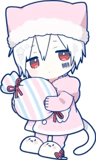 😪 アニメ, 猫, 可愛い, カワイイ, 漫画, キャラクター whatsapp sticker