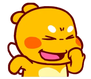 🌝 мультфильм, счастливый, желтый, персонаж, милый, эмоция whatsapp sticker