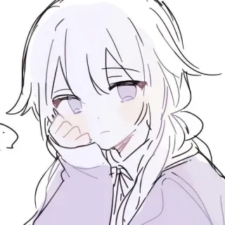 😒 Anime, Ragazza, Manga, Triste, Carino telegram sticker