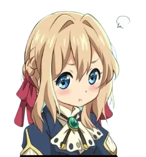 😠 Violet Evergarden Аниме, Девушка, Мультфильм, Милый, Фиолетовый telegram sticker