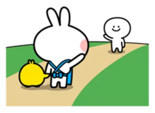 👋 Cartoon, Hase, Figur, Freundlich, Süß telegram sticker