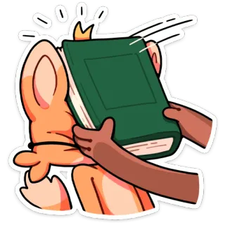 🤦‍♂ autocollant, dessin animé, livre, animal, frapper, humour telegram sticker