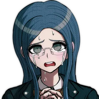😢 Tsumugi Shirogane Danganronpa V3: Killing Harmony Anime, Khóc, Buồn, Danganronpa, Tsumugi Shirogane, Nhân vật telegram sticker