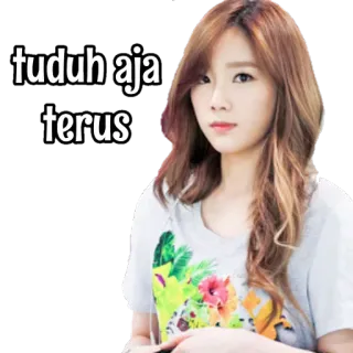 😤 tuduh aja terus 여자, 인도네시아인, 텍스트, 사람, 소녀 telegram sticker