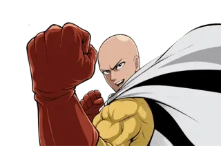 ✊ Saitama One-Punch Man Anime, One-Punch Man, Saitama, Héroe, Manga, Lucha, Personaje telegram sticker