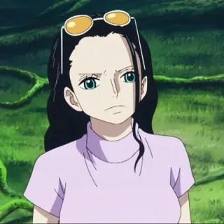 🌟 Nico Robin One Piece anime, one piece, nico robin, character, woman, eyeglasses telegram sticker