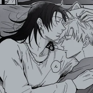 🕷 ん yaoi, maschio, anime, amore, lgbt, sonno telegram sticker