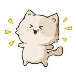 🌟 gato, feliz, fofo, animal, adesivo telegram sticker