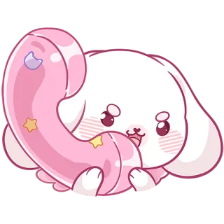 📞 kawaii, cute, animal, pink, stars, cartoon telegram sticker