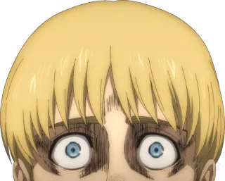 👀 Armin Arlert Attack on Titan อนิเมะ, มังงะ, กลัว, ตกใจ, สีหน้า, อาร์มิน, ผ่าพิภพไททัน telegram sticker