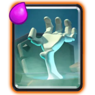 👾 Clash Royale mano, esqueleto, juego, carta, magia whatsapp sticker