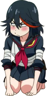 😤 Ryuko Matoi Kill la Kill Anime, Personaggio, Ryuko Matoi, Kill la Kill whatsapp sticker