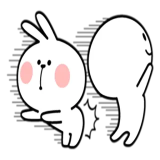 😒 rabbit, cartoon, cute, animal telegram sticker