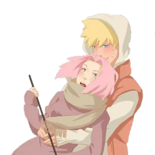 😯 Naruto anime, characters, embracing, sakura, naruto telegram sticker