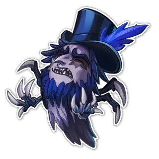 😫 Monster, Kreatur, Zylinder, Böse, Fantasy, Figur telegram sticker