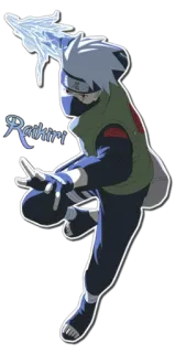 😠 Kakashi Naruto Raikiri anime, ninja, character, lightning, Kakashi Hatake telegram sticker